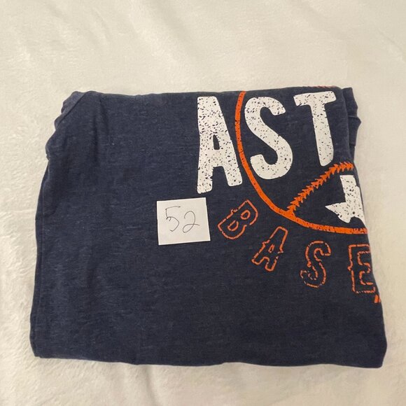 Houston Astros Baseball MLB Majestic Men T-Shirt Size Large Dark Blue Knit - Picture 7 of 7
